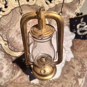Vintage Brass Lantern Home Accent